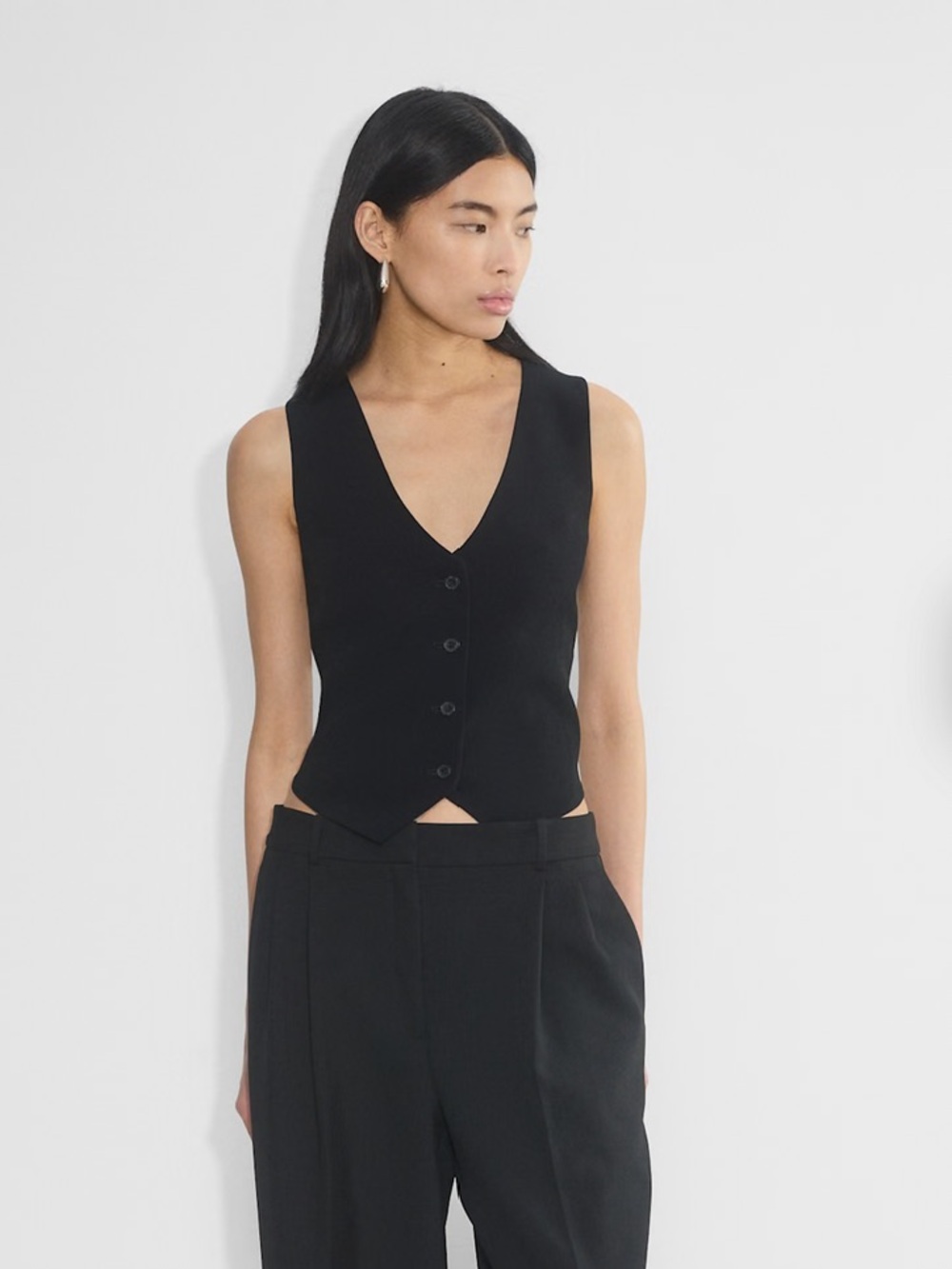 Aritzia Dinero Vest - Mirror Crepe